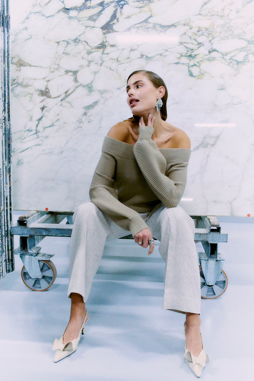CMCOLIN - PULLOVER IN BEIGE