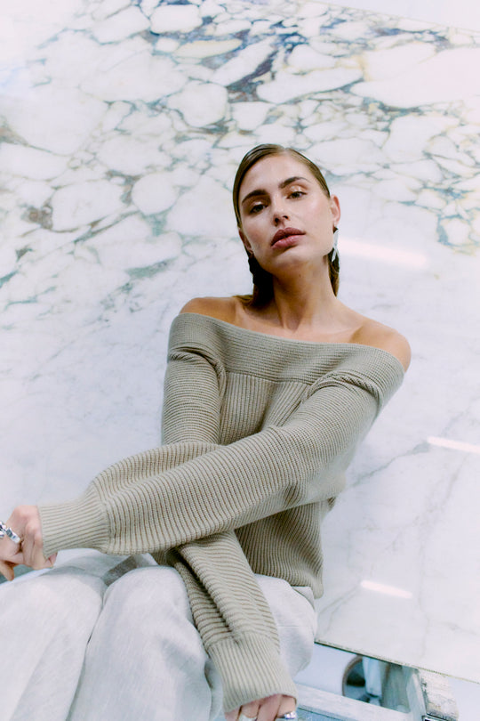 CMCOLIN - PULLOVER IN BEIGE