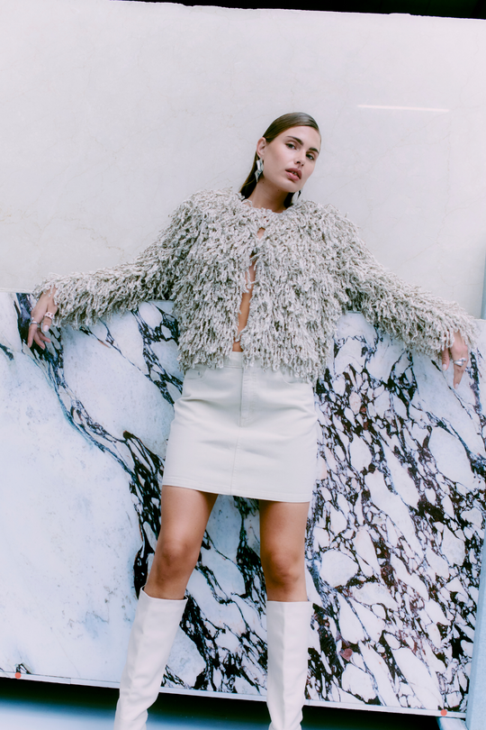 CMTANGLE - CARDIGAN IN BEIGE