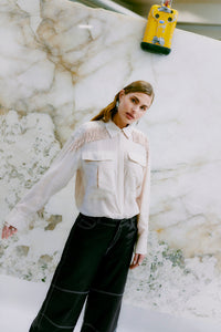 CMPOPSY - HEMD MIT FRANSEN IN BEIGE