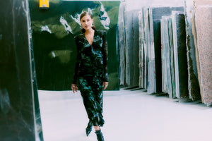 CMCORA - MESH KLEID IN GRÜN