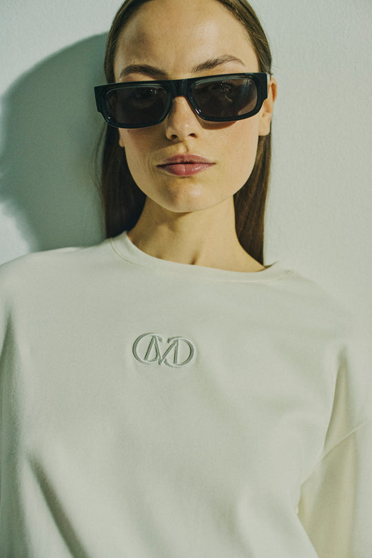 CMMUSE - T-SHIRT IN WOLLWEISS