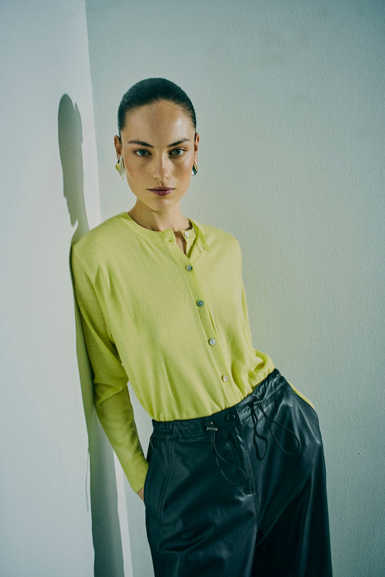 CMMARINO - CARDIGAN IN GELB