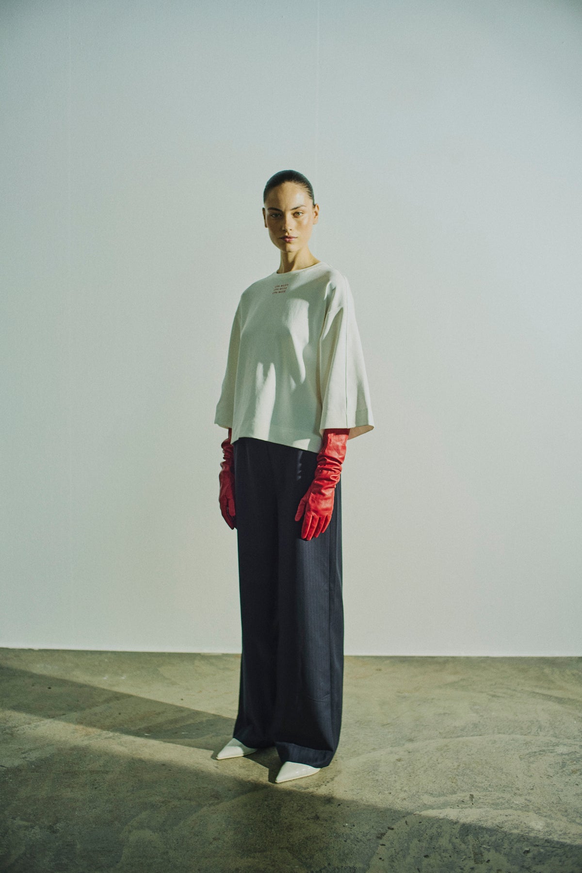 CMSTINA – HOCH TAILLIERTE HOSE IN BLAU