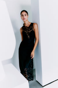 CMMADELYN - KLEID MIT SPITZE IN SCHWARZ