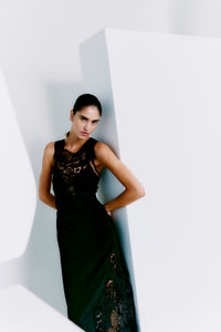 CMMADELYN - KLEID MIT SPITZE IN SCHWARZ