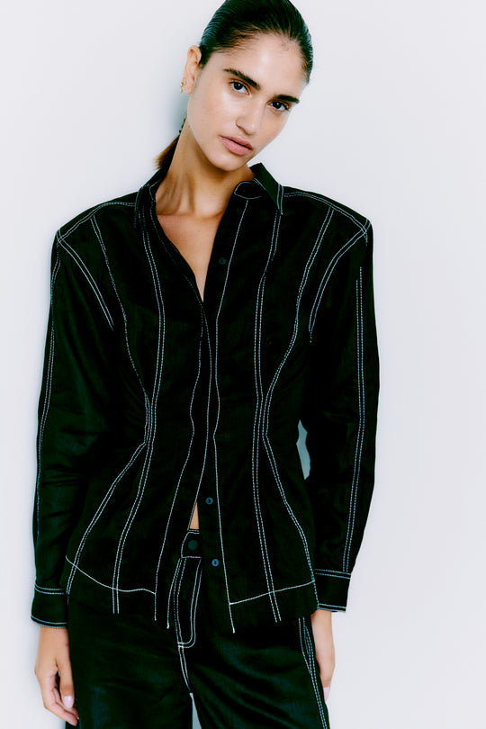 CMNATULI - HEMD IN SCHWARZ