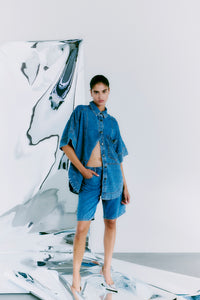 CMJEYCCE - DENIM SHORTS IN BLAU