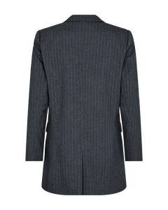 CMTAILOR - LANGER PINSTRIPE BLAZER IN GRAU