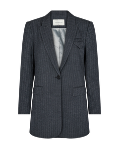 CMTAILOR - LANGER PINSTRIPE BLAZER IN GRAU
