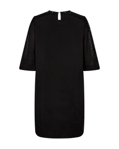 CMMOLLY - KLEID MIT SPITZE IN SCHWARZ