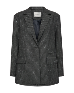 CMTRINA – BLAZER MIT HERINGSBARTMUSTER UND NADELSTREIFEN IN GRAU
