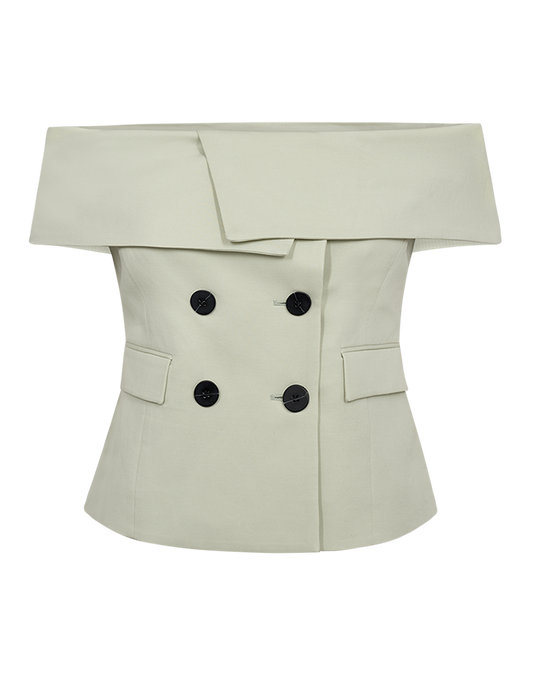 CMIVANNA – OFF-SHOULDER-WESTE IN GRÜN