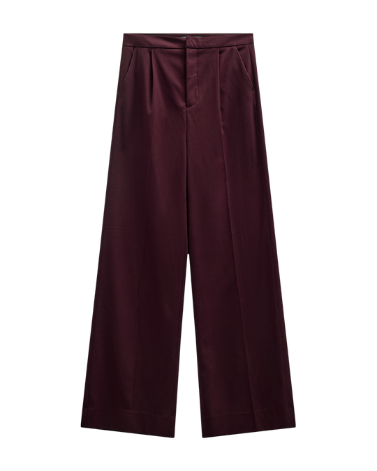 CMTAILOR – HOCHGESCHNITTENE HOSE MIT WEITEM BEIN IN BORDEAUX