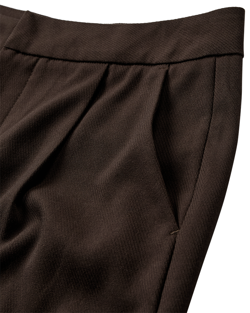 CMTAILOR – HOCHTAILLIERTE HOSEN IN BRAUN