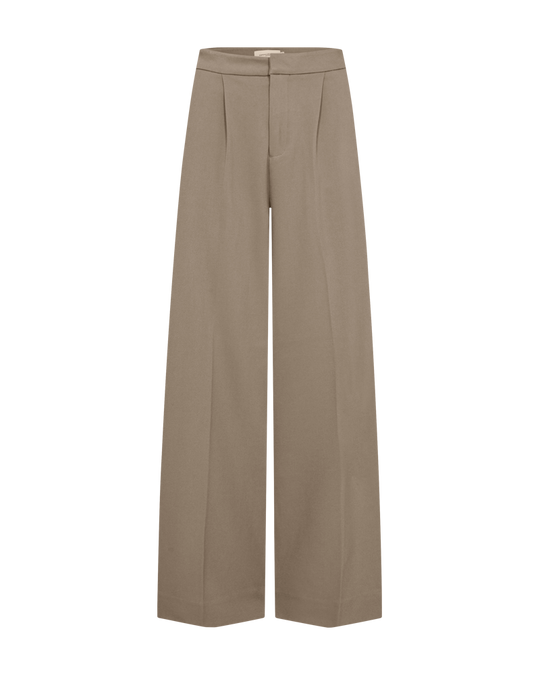 CMTAILOR – HOCHGESCHNITTENE HOSE MIT WEITEM BEIN IN BEIGE