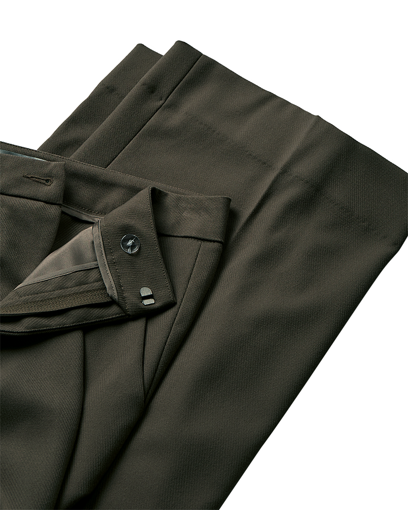CMTAILOR – HOCHGESCHNITTENE HOSE MIT WEITEM BEIN IN GRUN