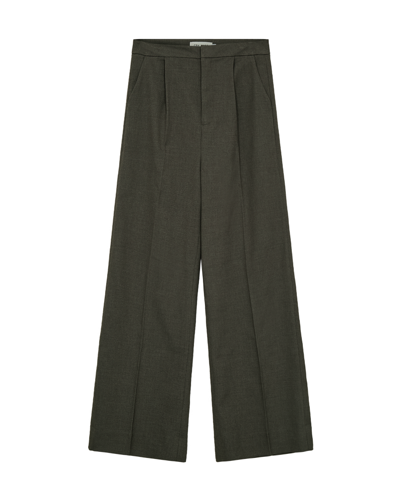 CMTAILOR – HOCHGESCHNITTENE HOSE MIT WEITEM BEIN IN GRUN