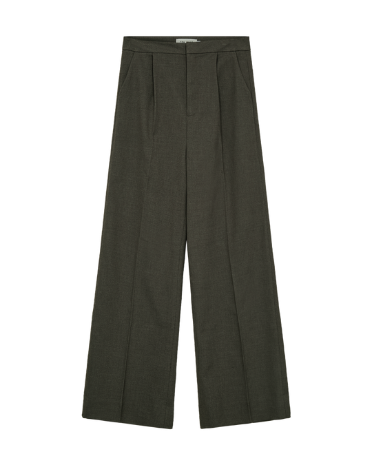 CMTAILOR – HOCHGESCHNITTENE HOSE MIT WEITEM BEIN IN GRUN