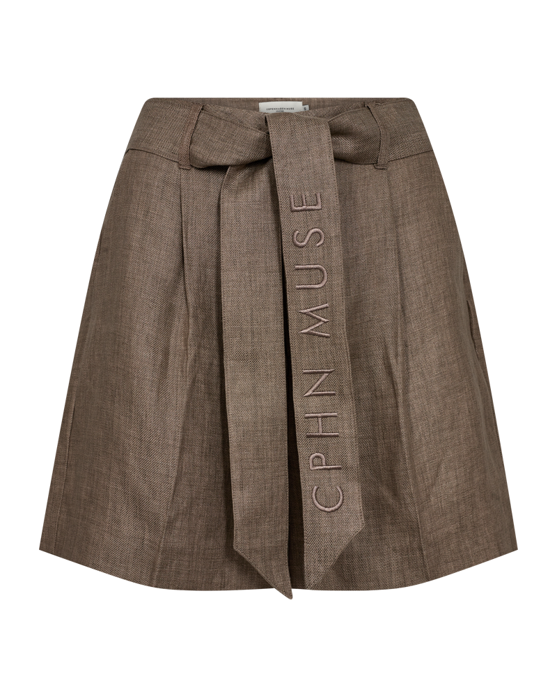 CMNATURE - LEINENSHORTS IN BRAUN
