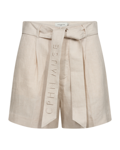CMNATURE - LEINENSHORTS IN BEIGE,WOLLWEISS