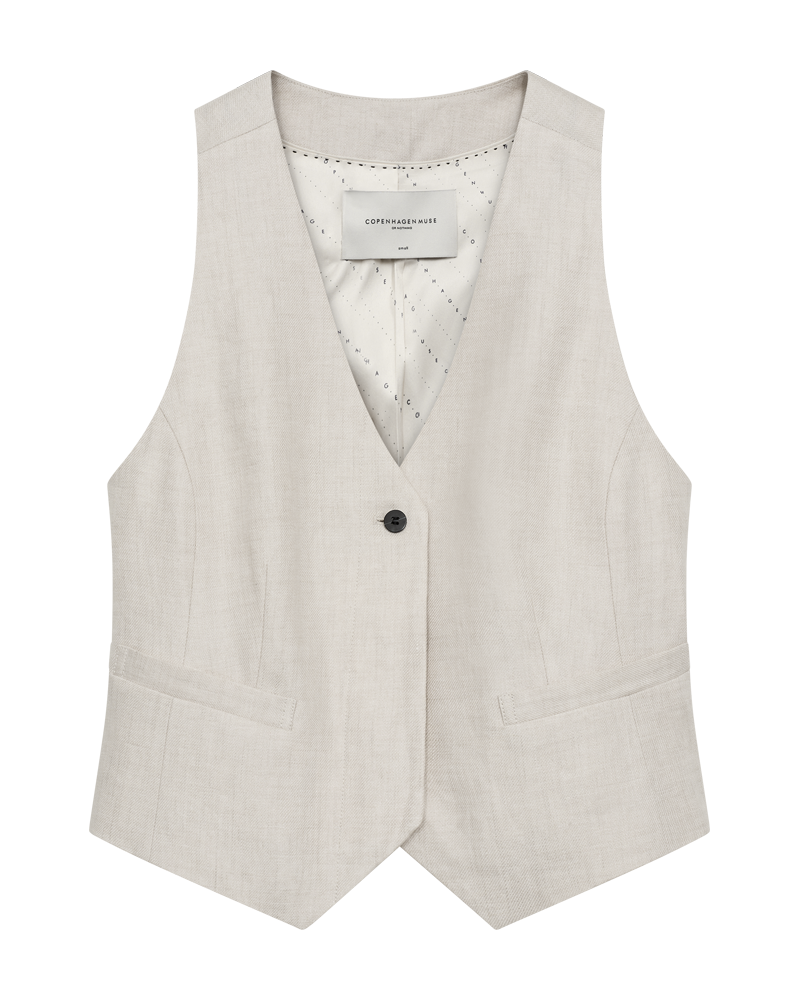 CMNATURE - LEINENWESTE IN BEIGE,WOLLWEISS