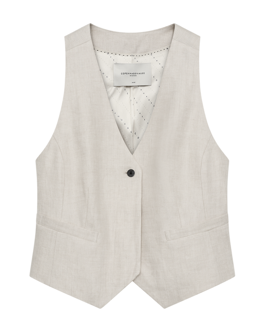 CMNATURE - LEINENWESTE IN BEIGE,WOLLWEISS