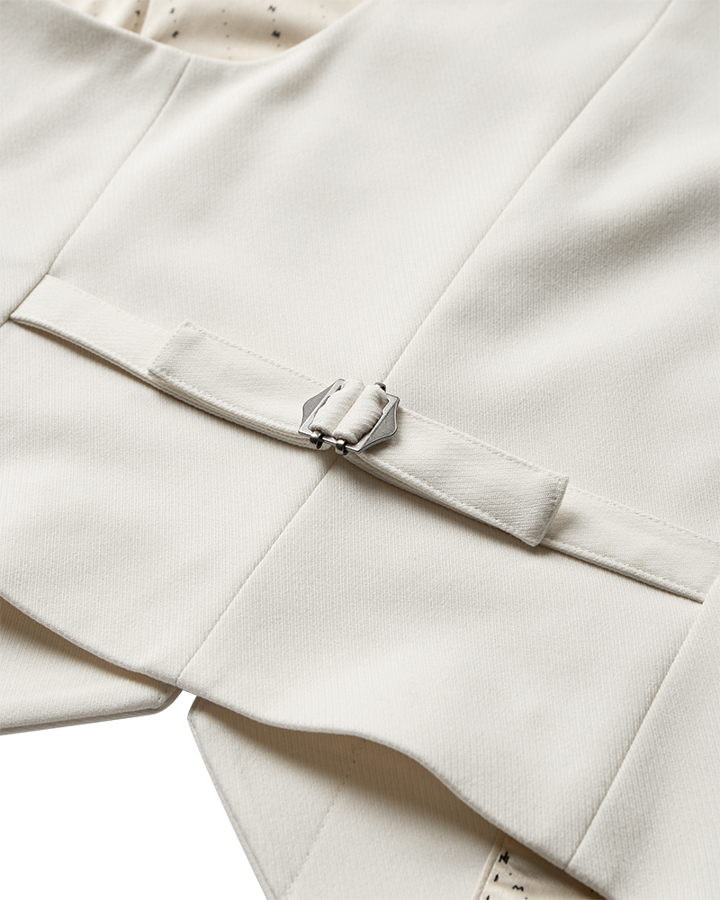 CMTAILOR - WESTE IN WEISS,WOLLWEISS