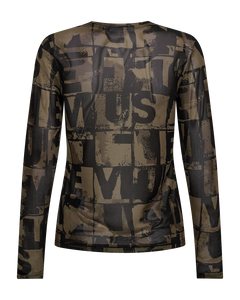 CMCORA - MESH T-SHIRT IN KHAKIGRÜN