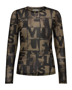 CMCORA - MESH T-SHIRT IN KHAKIGRÜN