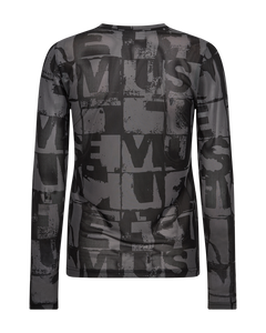 CMCORA - MESH T-SHIRT IN SCHWARZ UND BRAUN