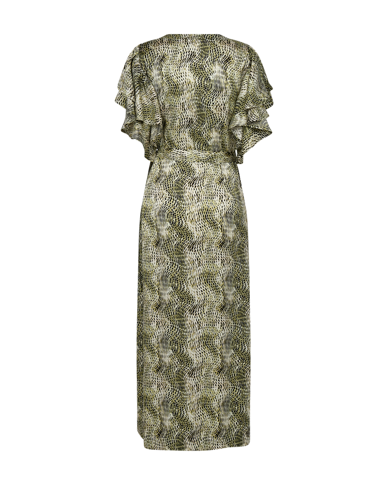 CMSABINA - KLEID IN BEIGE UND GRUN,WOLLWEISS