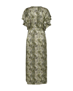 CMSABINA - KLEID IN BEIGE UND GRUN,WOLLWEISS