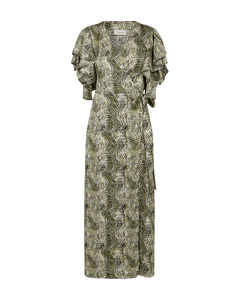 CMSABINA - KLEID IN BEIGE UND GRUN,WOLLWEISS