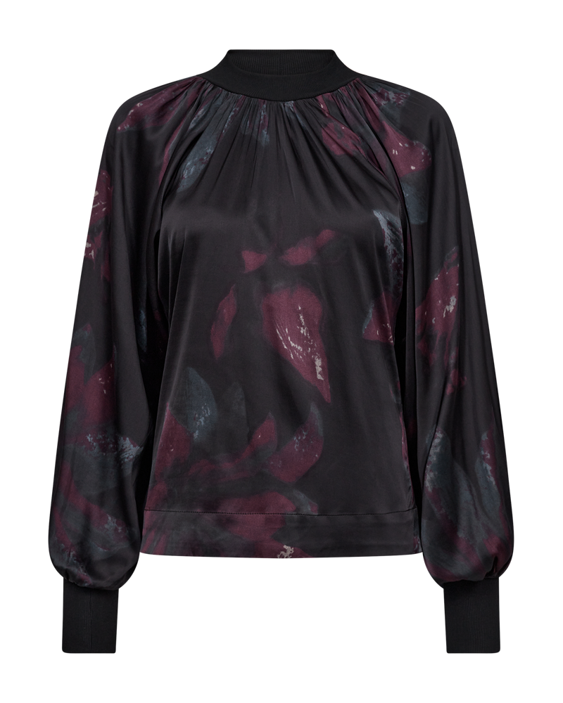 CMMERRYSHINE - BLUSE IN SCHWARZ UND LILA