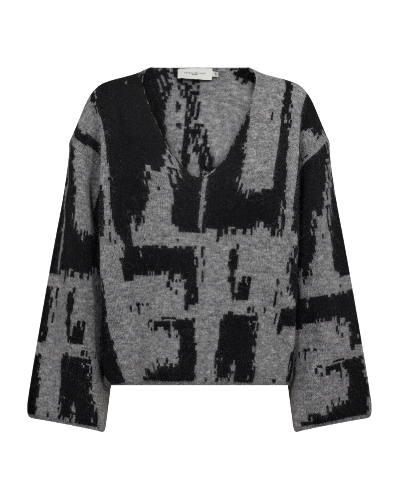 CMIBRA - FEINSTRICKPULLOVER IN GRAU