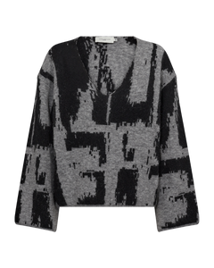 CMIBRA - FEINSTRICKPULLOVER IN GRAU