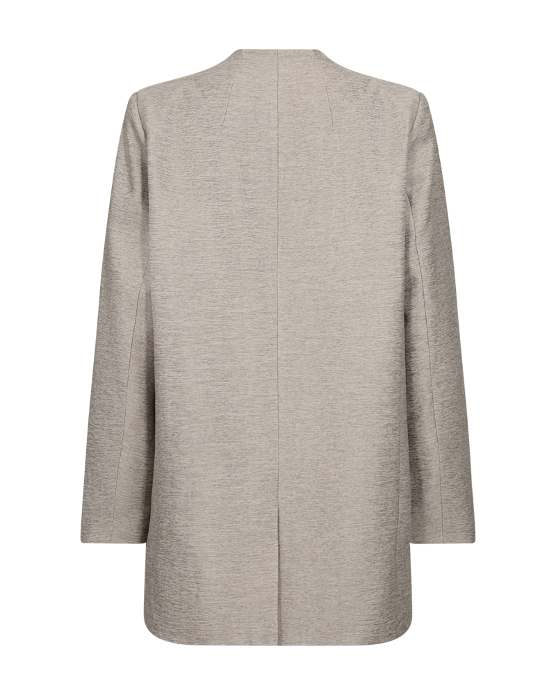 CMCILLY - BLAZER MIT ABNEHMBARER ROSETTE IN BEIGE