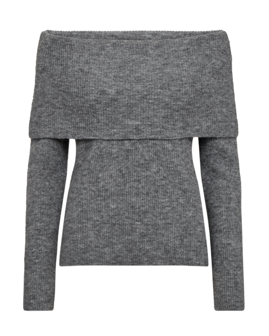 CMIBRA – OFF-SHOULDER-PULLOVER IN GRAU