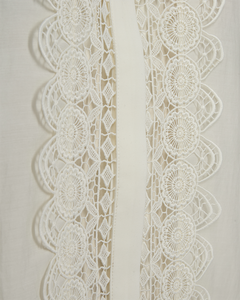 CMMOLLY - HEMD MIT SPITZENDETAILS IN WEISS,WOLLWEISS