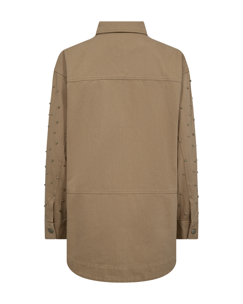 CMMETEOR - JEANSJACKE MIT NIETEN IN BEIGE