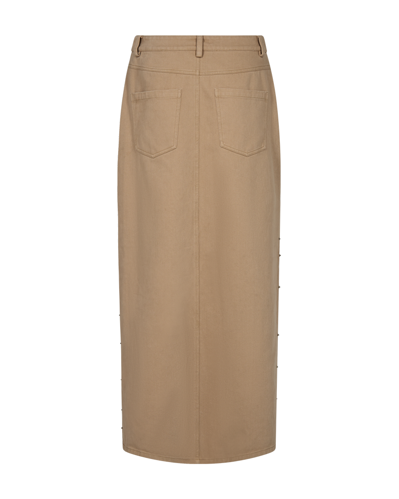 CMMETEOR - JEANSROCK MIT NIETEN IN BEIGE