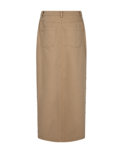 CMMETEOR - JEANSROCK MIT NIETEN IN BEIGE