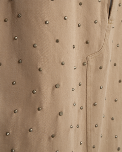 CMMETEOR - JEANSROCK MIT NIETEN IN BEIGE