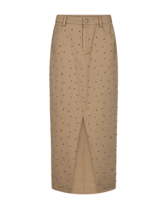 CMMETEOR - JEANSROCK MIT NIETEN IN BEIGE
