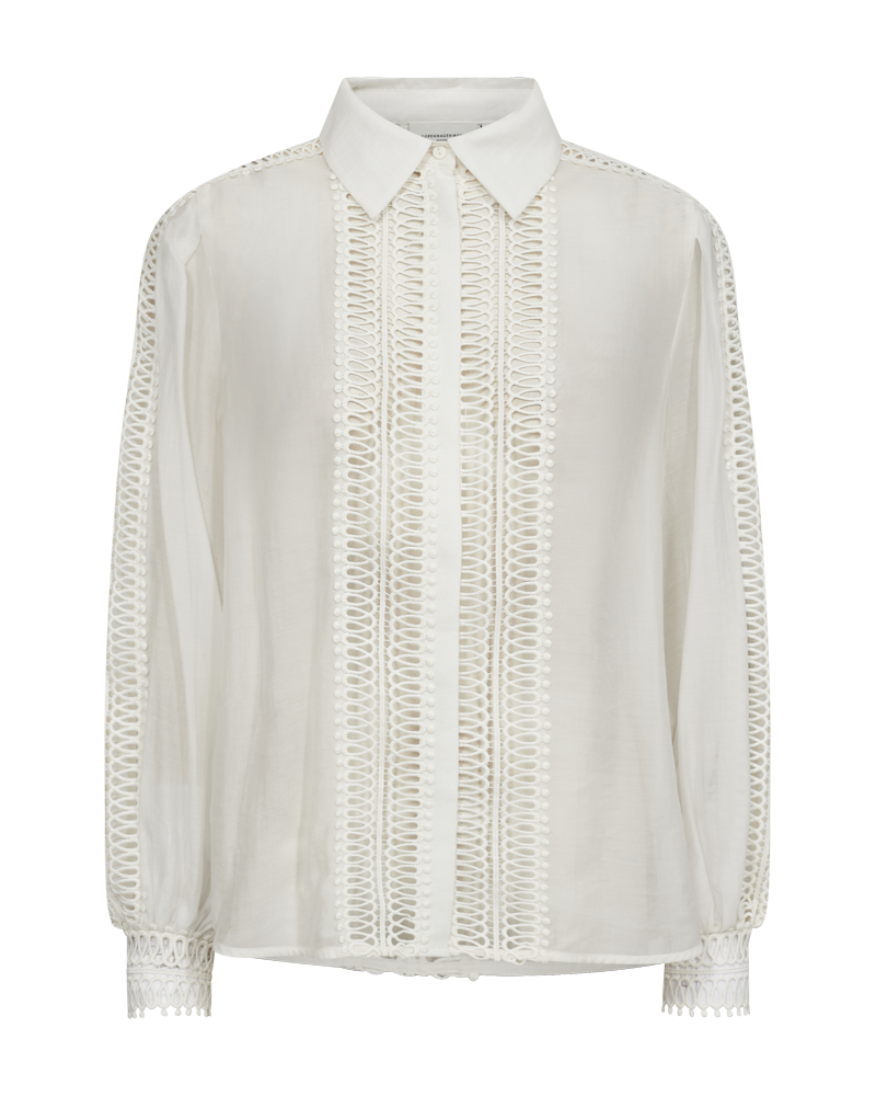 CMULTRA - HEMD MIT SPITZE IN WEISS,WOLLWEISS