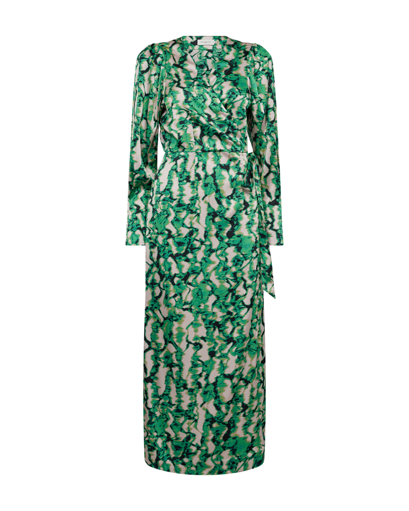 CMMERRYSHINE - GEMUSTERTES KLEID IN GRUN