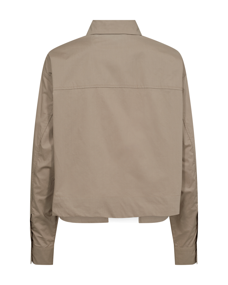 CMBLUR - KURZES HEMD MIT LOGODETAIL IN BEIGE