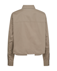 CMBLUR - KURZES HEMD MIT LOGODETAIL IN BEIGE