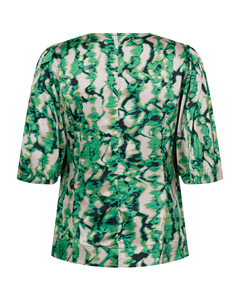 CMMERRYSHINE - GEMUSTERTE BLUSE IN GRUN